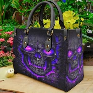 Wonderskull purple skull purse